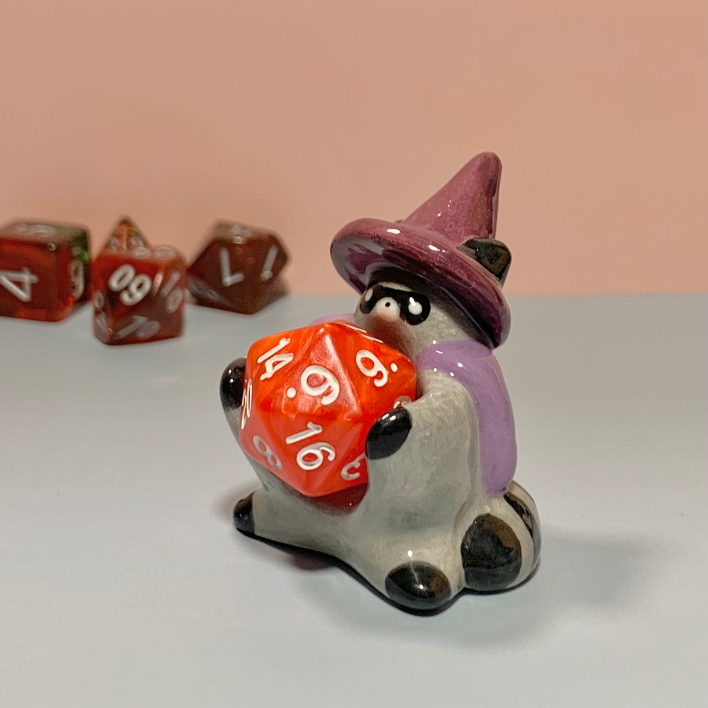 Wizard Raccoon Dnd Companion D20 Holder