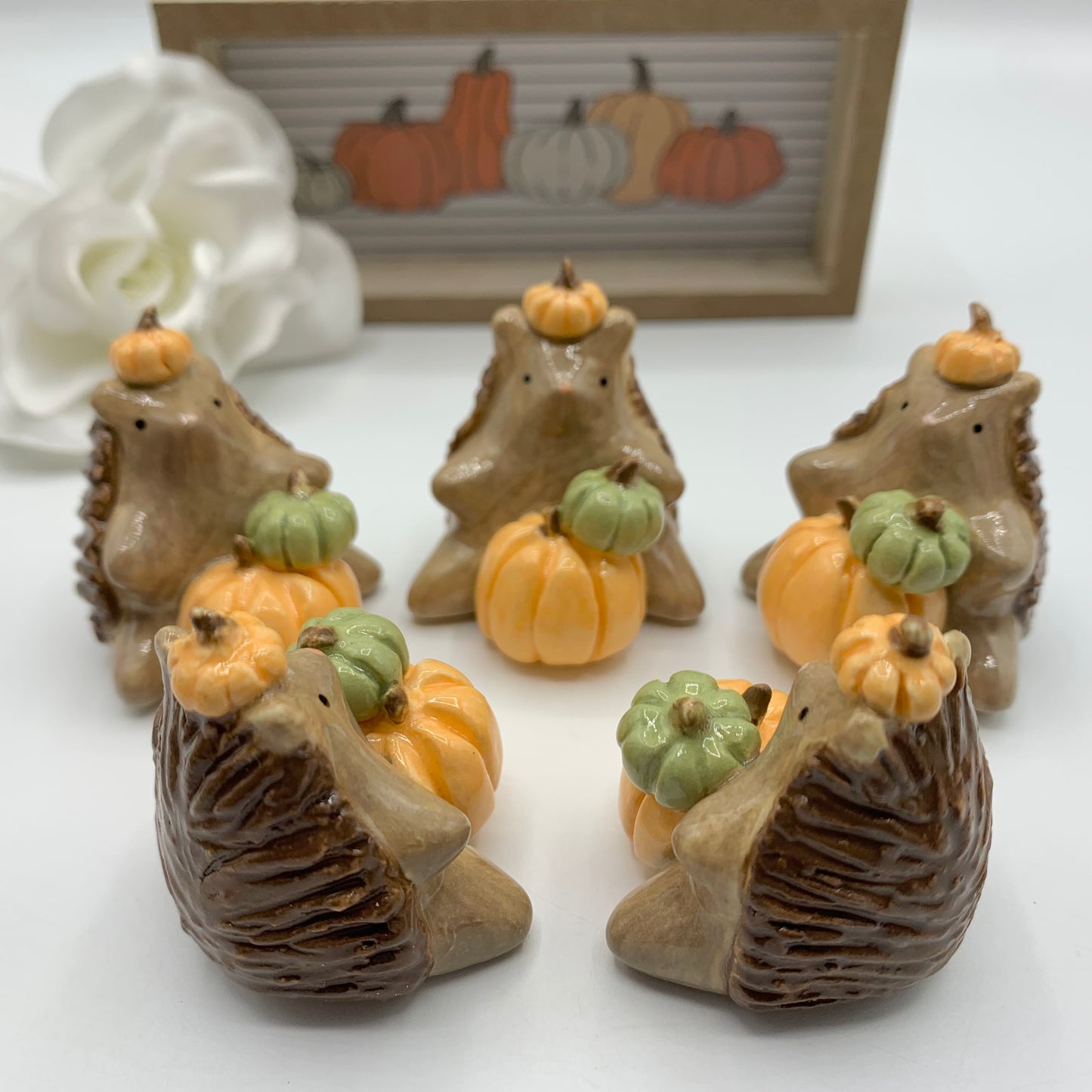 Pumpkin Cuties Ceramic Figurine