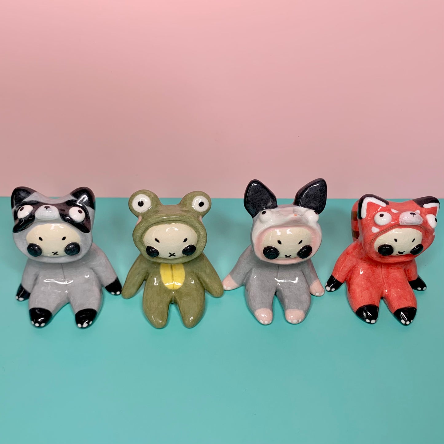 Cute Animal Costumed Ceramic Figurines
