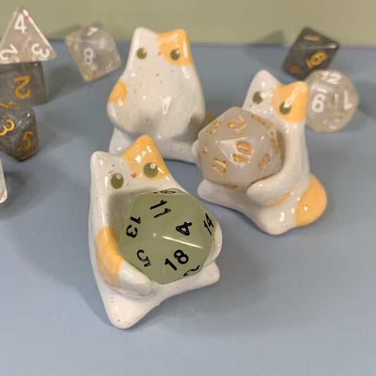 Speckled Orange Kitty Cat Dnd Companion D20 Holder