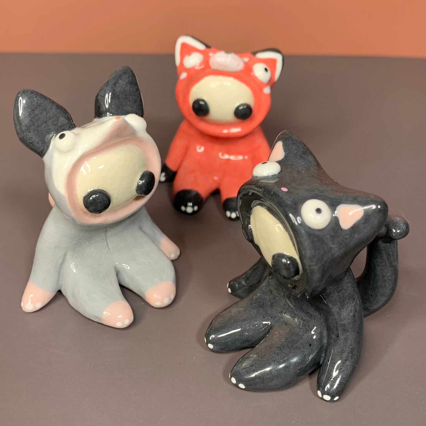 Cute Animal Costumed Ceramic Figurines