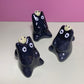 Black Cat with Frog Friend Ceramic Figurine