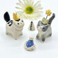 Custom Cat with Magnetic Hats Ceramic Figurine