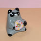 Raccoon Donut Cutie Ceramic Figurine