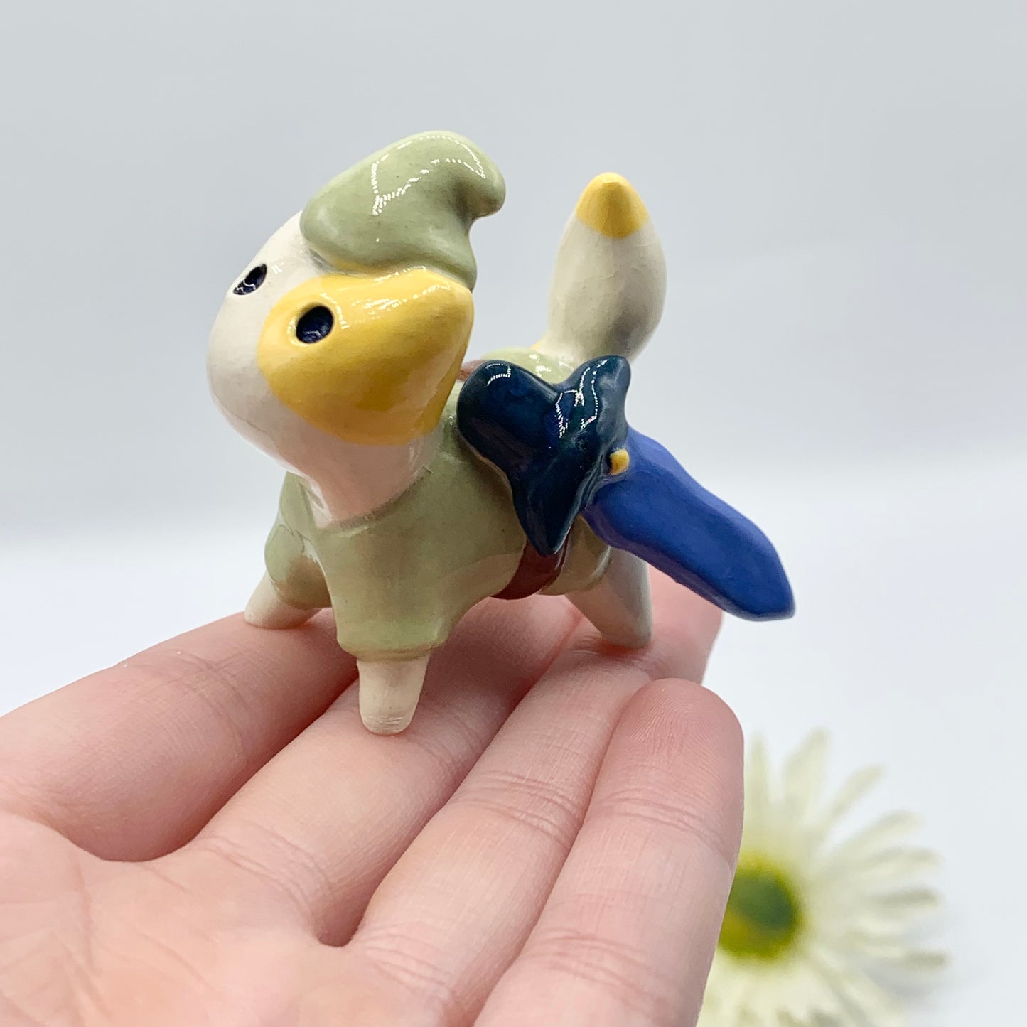 Link Legend of Zelda Ceramic Cat Figurine