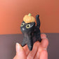 Halloween Set Kitty Cat Ceramic Figurine with Magnetic Attachments