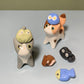 Magnet Animal Set Kitty Cat Ceramic Figurine with Attachments