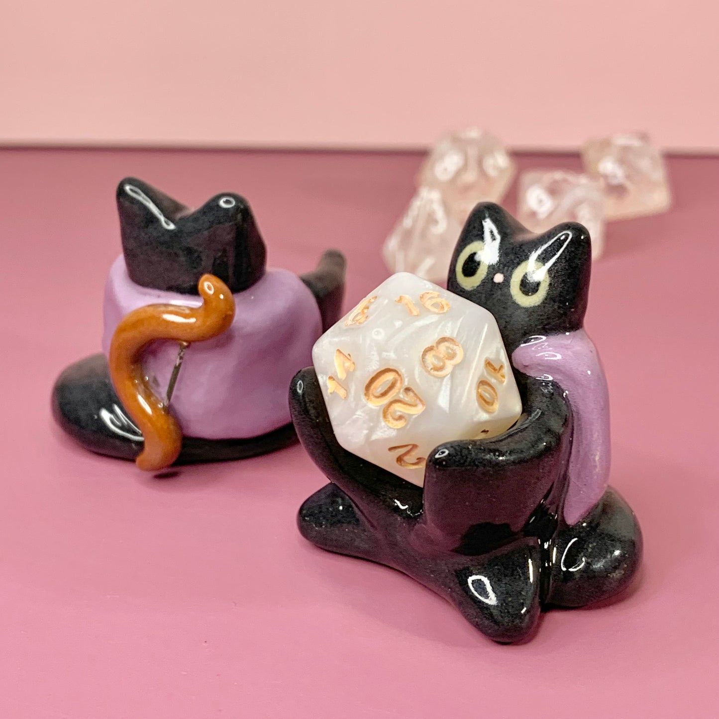 Black Cat Dnd Companion D20 Holder