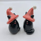 Santa Witch Cat Ceramic Figurine