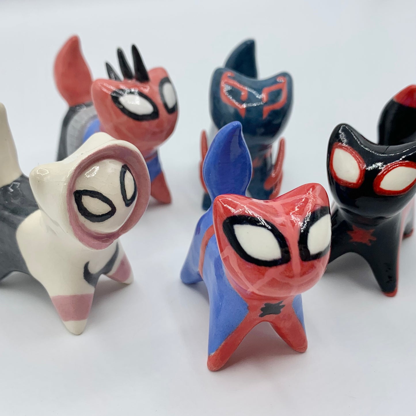 Spider-Man Ceramic Cat Figurine