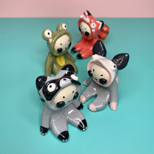 Cute Animal Costumed Ceramic Figurines