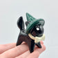 Black Springtime Witch Ceramic Cats