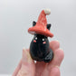 Santa Witch Cat Ceramic Figurine