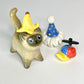 Custom Cat with Magnetic Accessories Ceramic Figurine