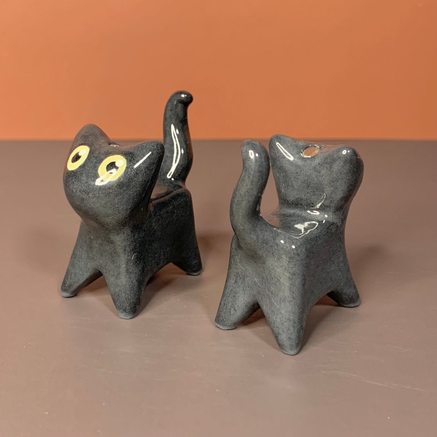 Animal Set Kitty Cat Ceramic Figurine with Magnetic Attachments