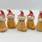 Santa Cat Ceramic Figurine