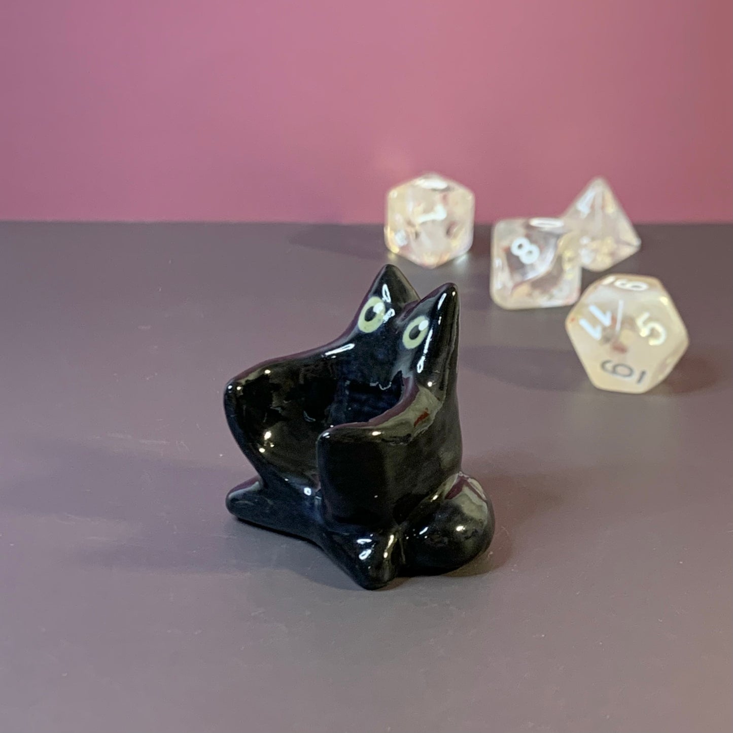 Black Cat Dnd Companion D20 Holder