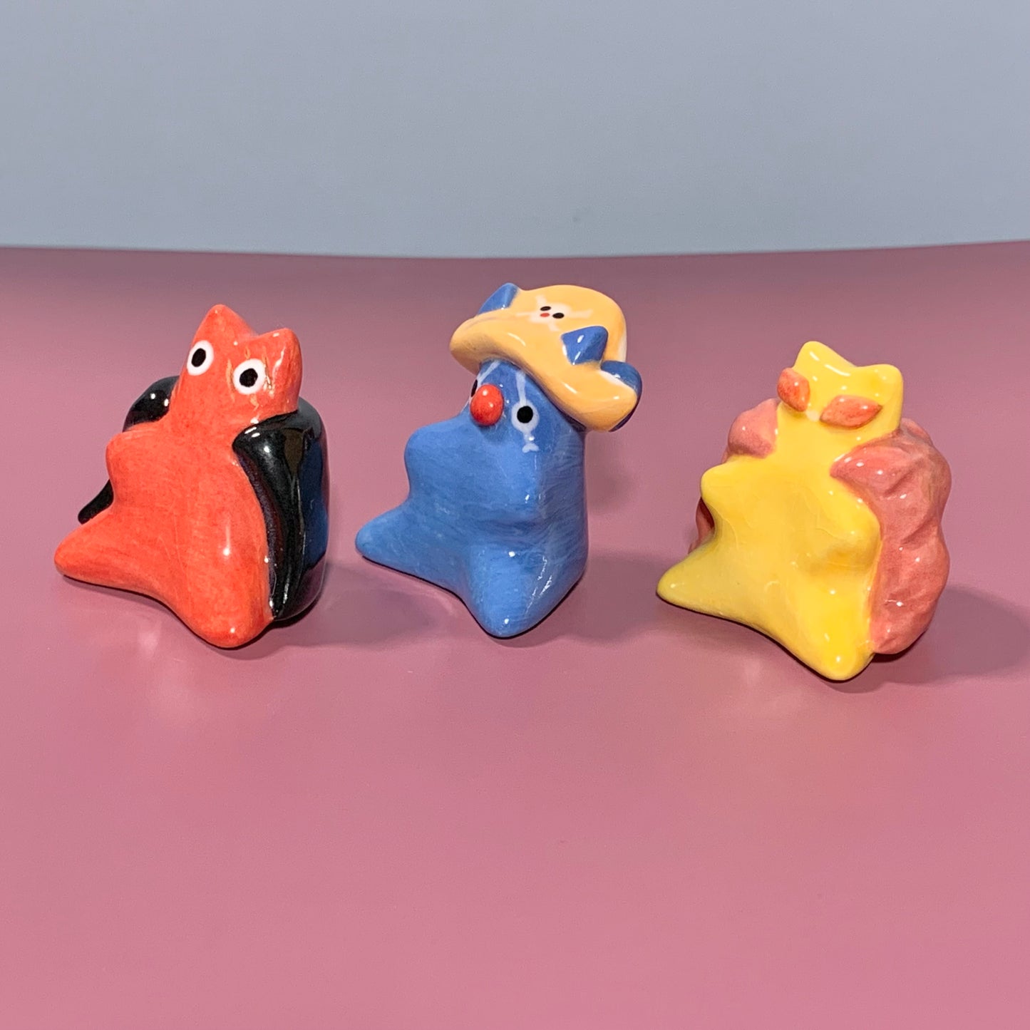 One Piece Kitties Set of Three Ceramic Figurine