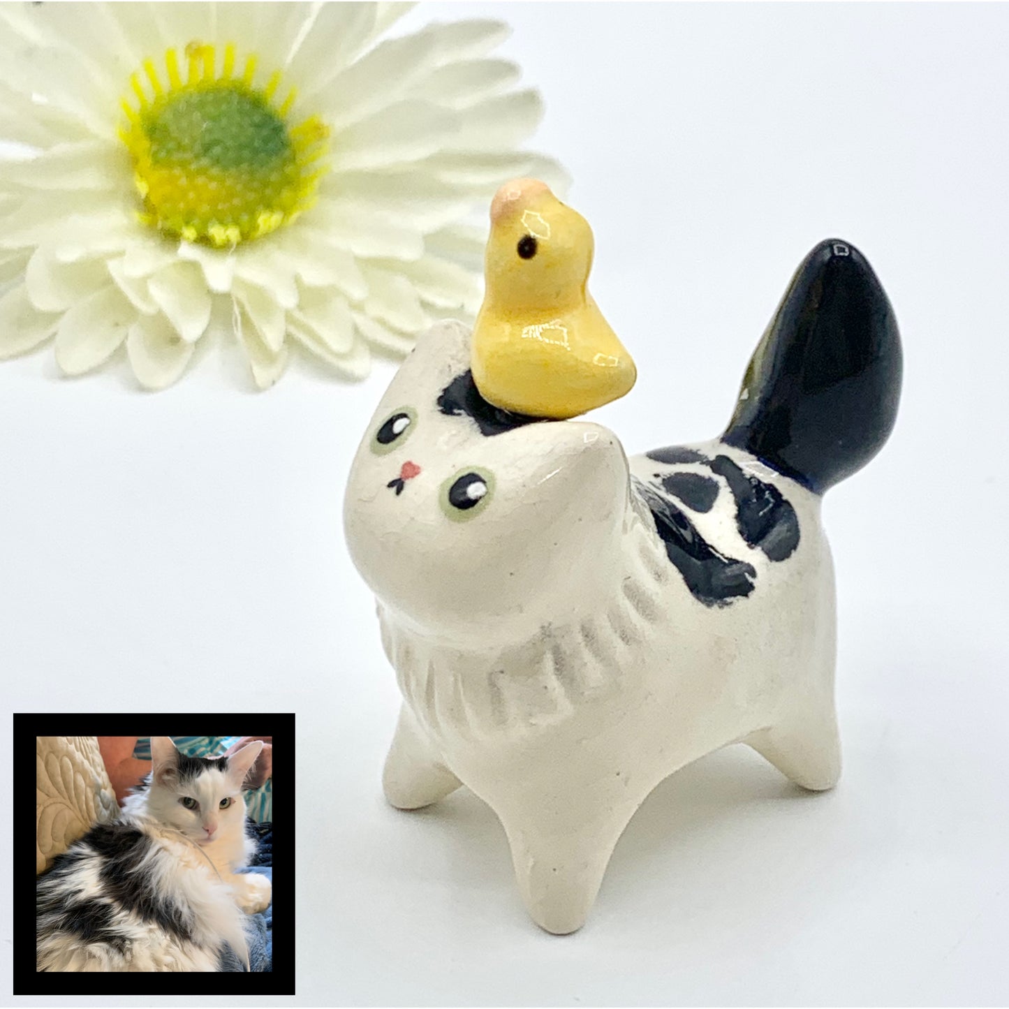 Custom Cat with Magnetic Hats Ceramic Figurine