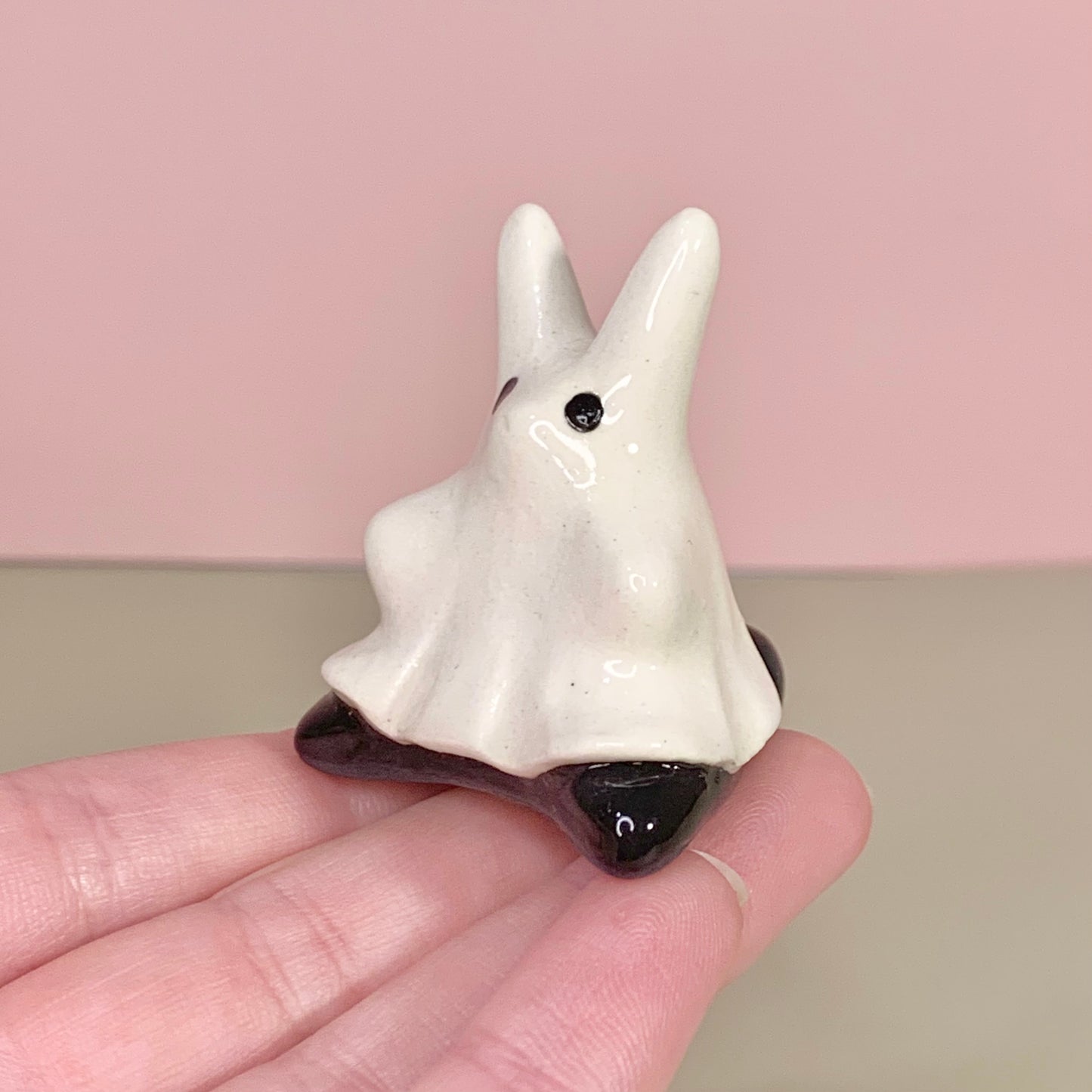 Bunny Ghost Cutie Ceramic Figurine
