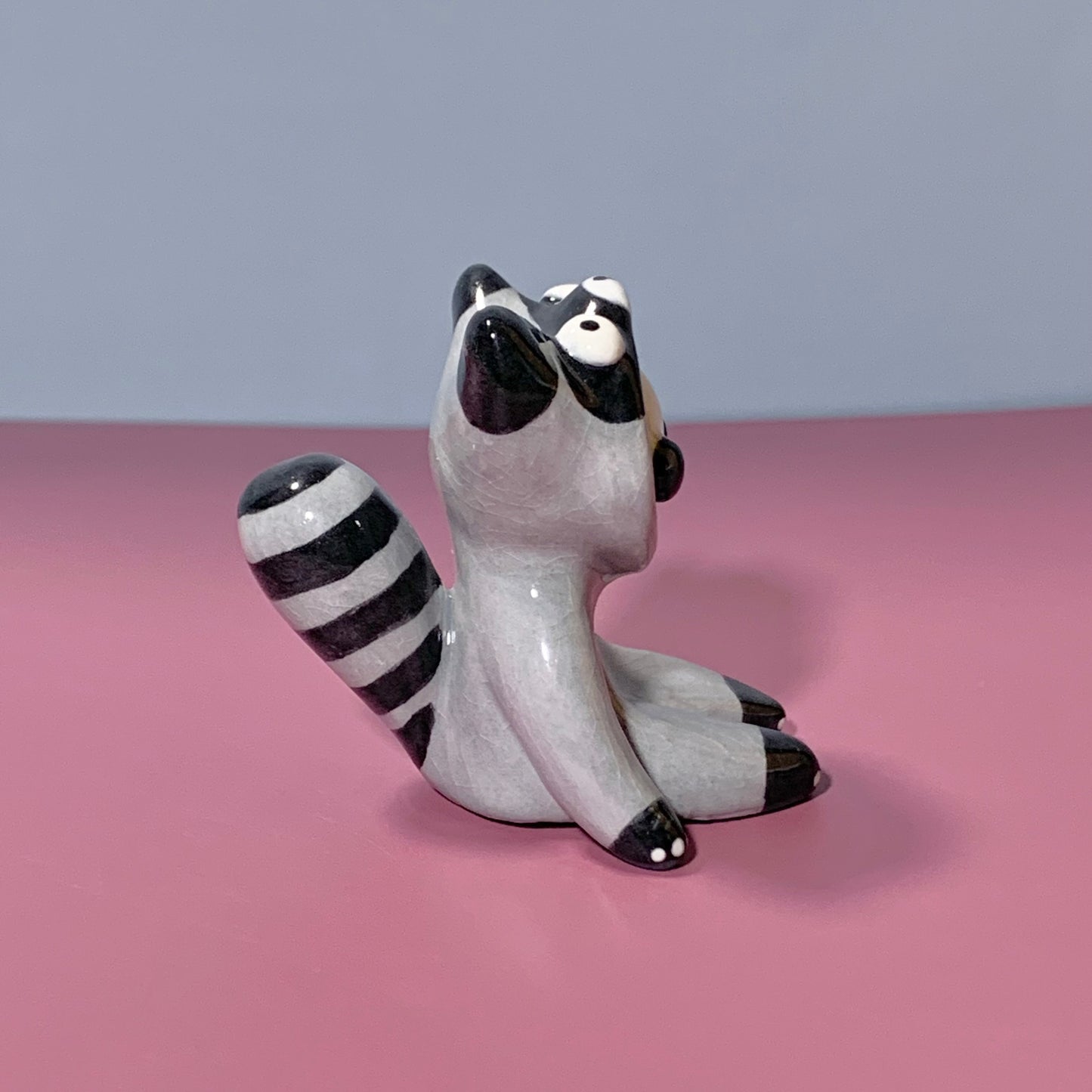 Cute Raccoon Costumed Ceramic Figurines