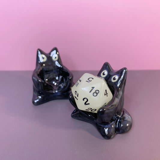 Black Cat Dnd Companion D20 Holder
