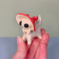 Mushroom Kitty Cat Ceramic Figurine