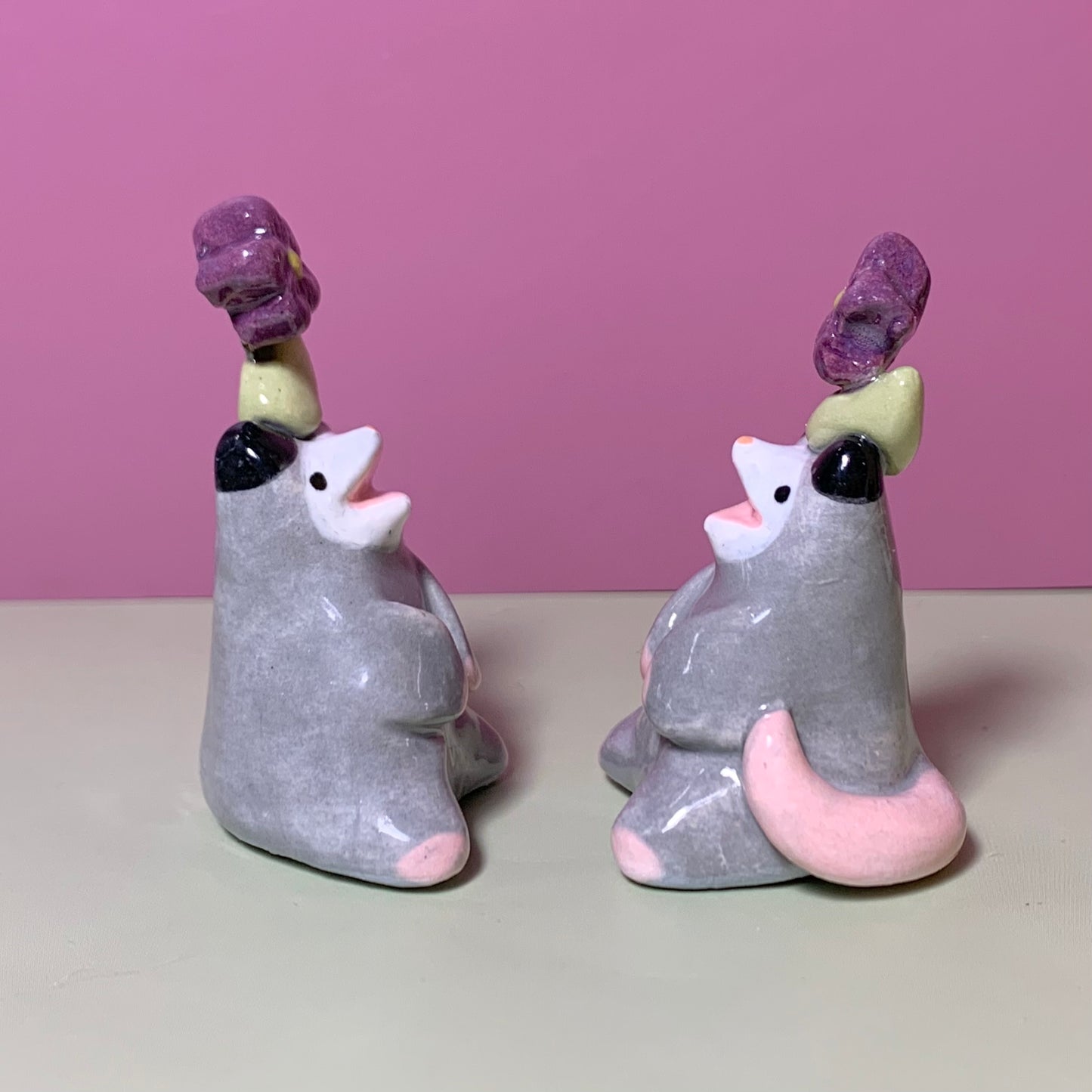 Possum Flower Cutie Ceramic Figurine