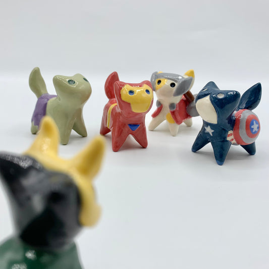 Avengers Ceramic Cat Figurine