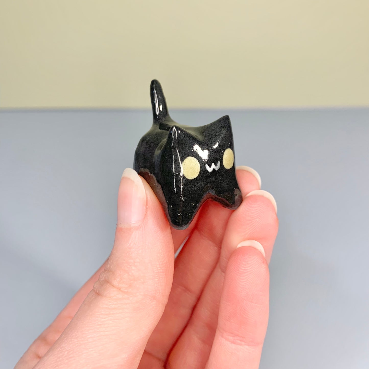 Mini Black Cat Figurine