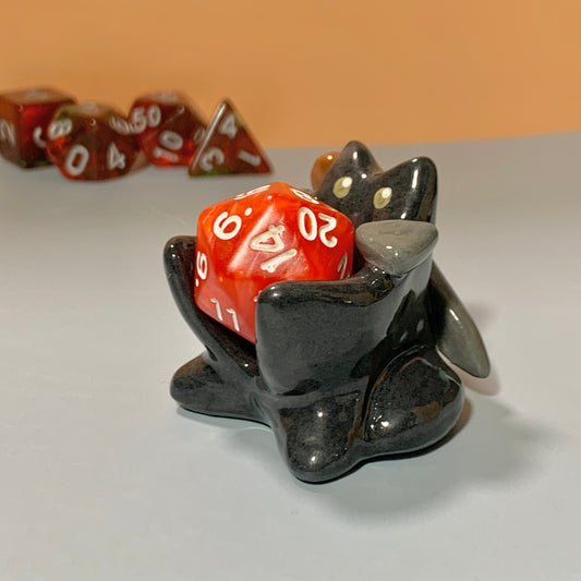 Fighter Cat Dnd Companion D20 Holder