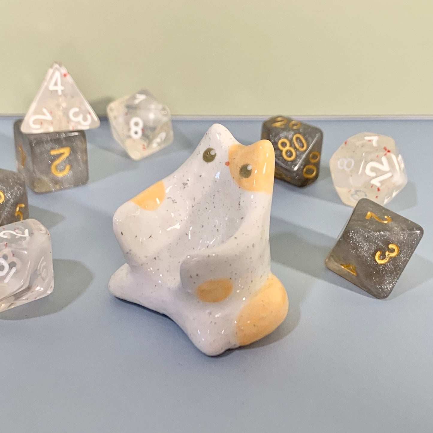 Speckled Orange Kitty Cat Dnd Companion D20 Holder