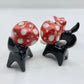 Black Mushroom Kitty Ceramic Figurine