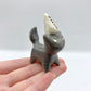 Grey Tabby Dunce Kitty Ceramic Figurine