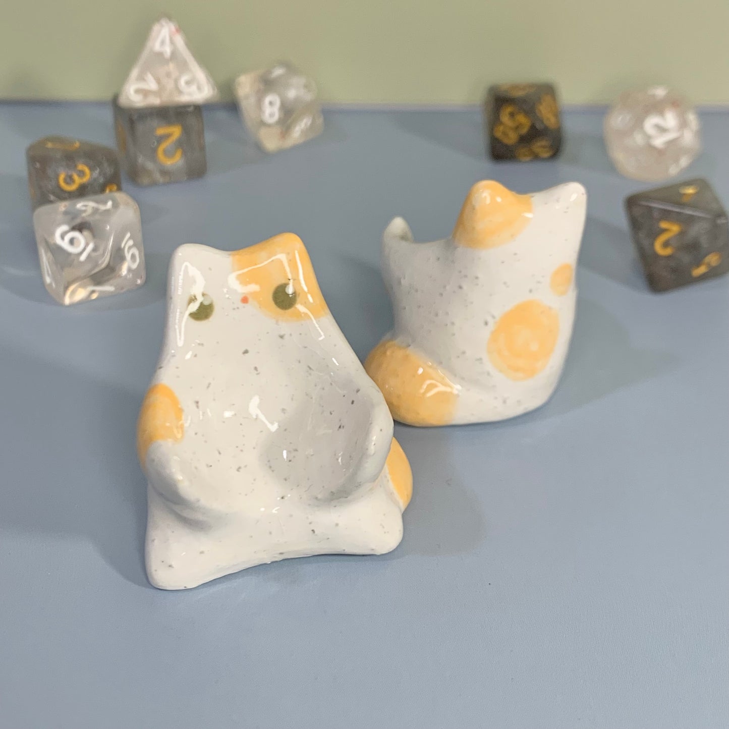 Speckled Orange Kitty Cat Dnd Companion D20 Holder