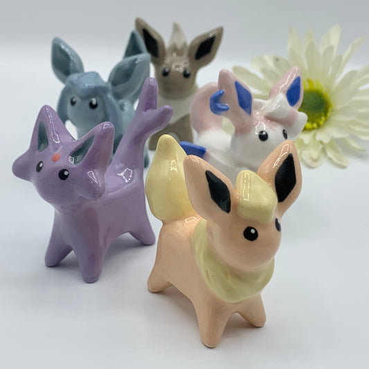 Flareon Pokemon Inspired Ceramic Figurine