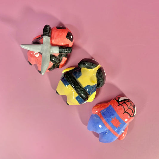 Marvel Set of Three Ceramic Figurines