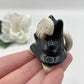 Mini Grim Reaper Cat Ceramic Figurine