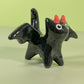 Devil Kitty Cat Ceramic Figurine