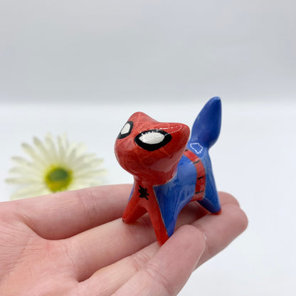 Spider-Man Ceramic Cat Figurine