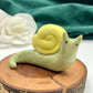 Green Snail Ceramic Figurine