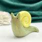 Green Snail Ceramic Figurine