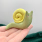 Green Snail Ceramic Figurine