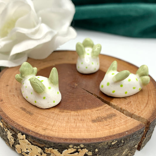 Mini Green Sea Bunny Ceramic Figurine