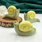 Green Snail Ceramic Figurine