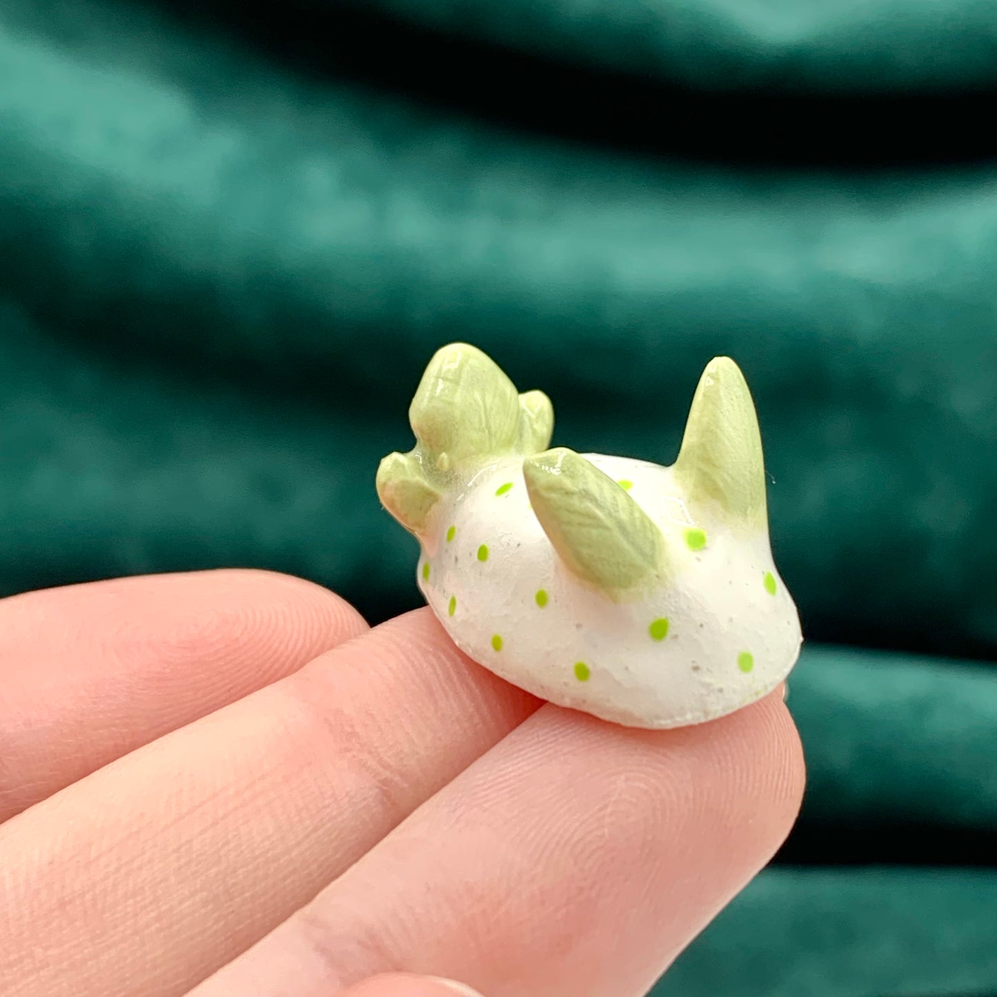 Mini Green Sea Bunny Ceramic Figurine