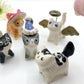 Custom Cat with Magnetic Hats Ceramic Figurine