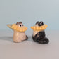 Mini Sunflower Kitty Cat Ceramic Figurine