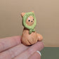 Babushka Cat Ceramic Figurine