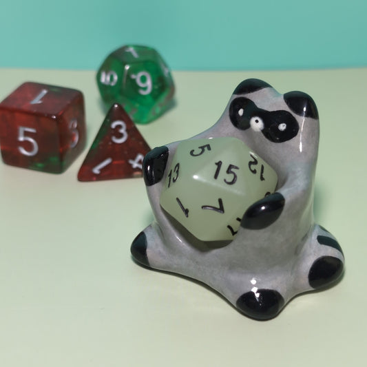 Dnd Raccoon Companion D20 Holder